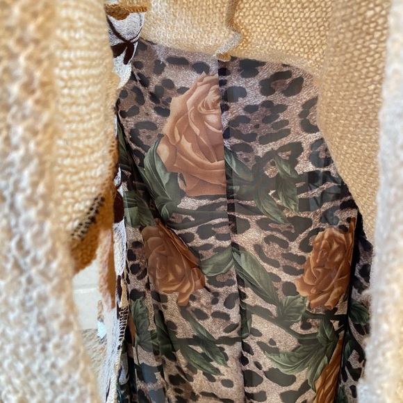 Ania A Mohair Vest Wool Sweater Embroidery Long Asymmetric Cardigan - Picture 7 of 9